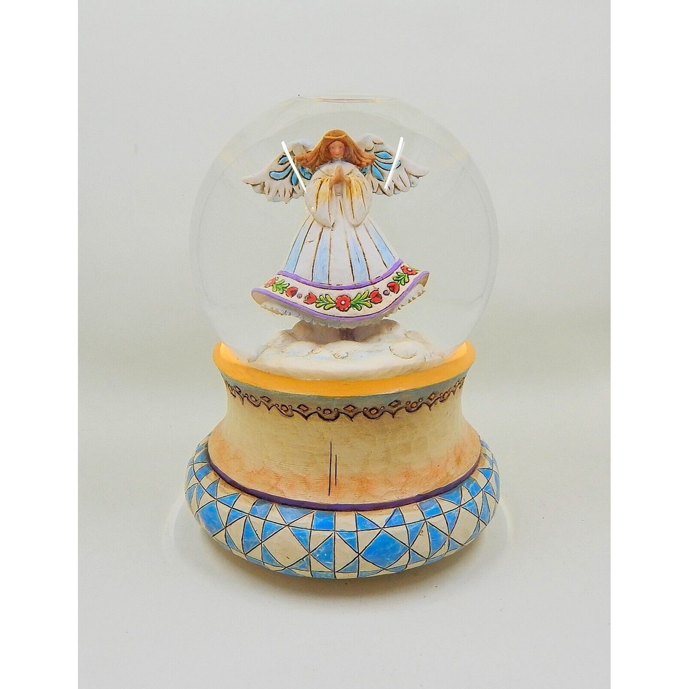 Jim Shore Angel On High Water Snow Globe 2007 Plays Angels We Have Heard On High